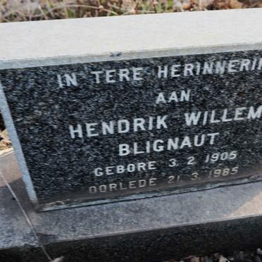 BLIGNAUT Hendrik Willem 1905-1985