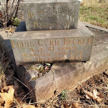 BECKER Louis Cyril -1923