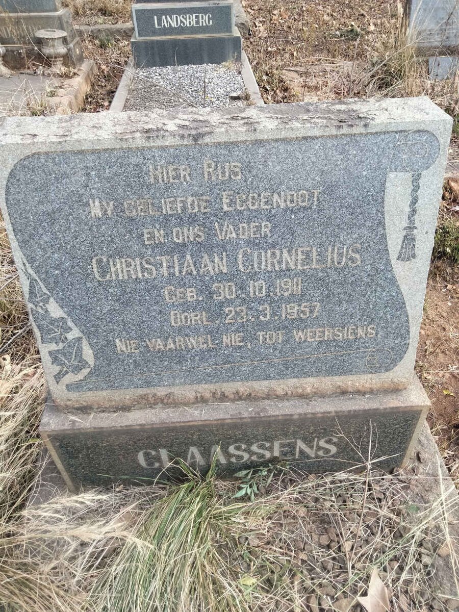 CLAASSENS Christiaan Cornelius 1911-1957