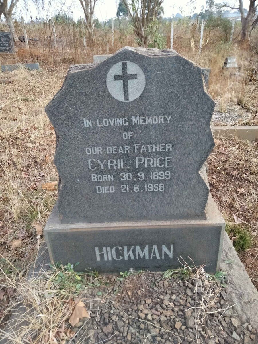 HICKMAN Cyril Price 1899-1958