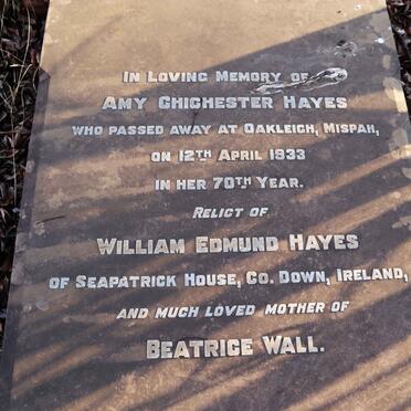 HAYES Amy Chichester -1933