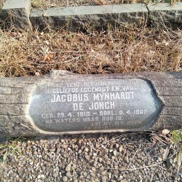 JONGH Jacobus Mynhardt, de 1910-1962