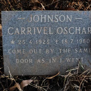 JOHNSON Carrivel Oschar 1925-1980