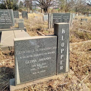 KLOPPER Gezina Johanna 1933-1970