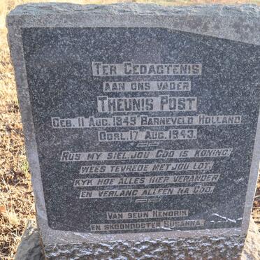 POST Theunis 1849-1943