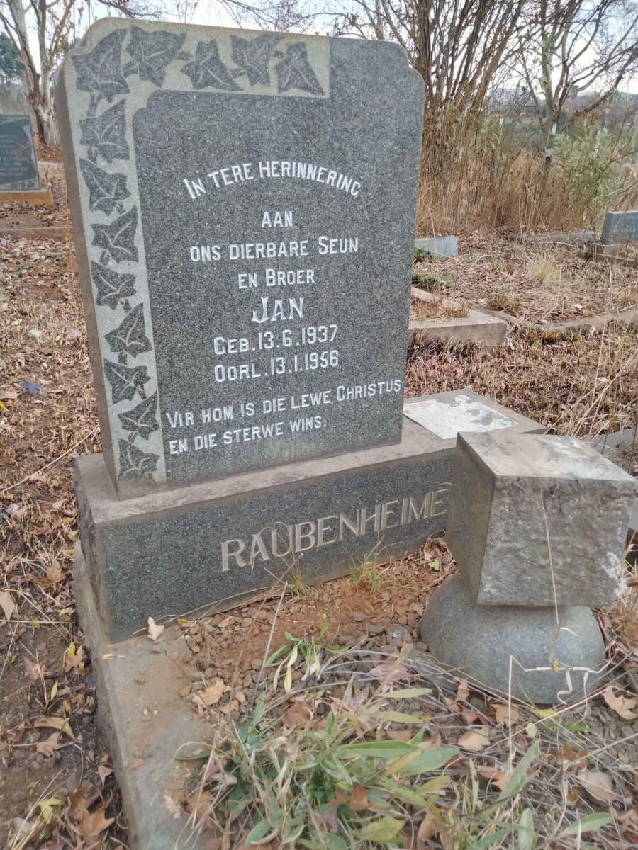RAUBENHEIMER Jan 1937-1956