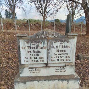 ROOYEN Gert Thomas, van 1885-1925 :: JOHANNES A.M.F. nee VAN ROOYEN 1890-1926
