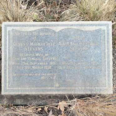 STEVENS Garland Yendall & Gladys Marguerite 1891-1958