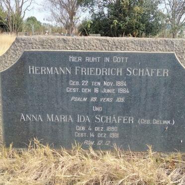 SCHAFER Herman Friedrick 1884-1964 & Anna Maria Ida GIELINK 1890-1981
