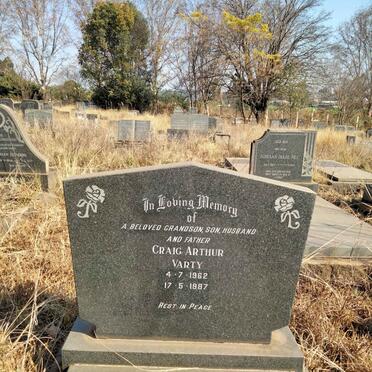 VARTY Craig Arthur 1962-1987