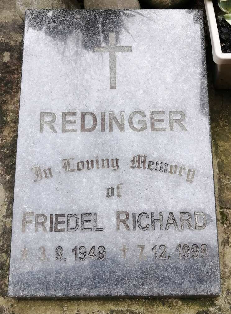 REDINGER Friedel Richard 1949-1998