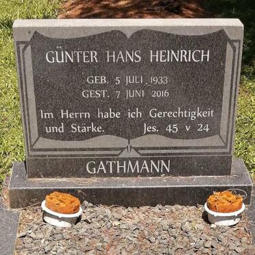 GATHMANN Gunther Hans Heinrich 1933-2016