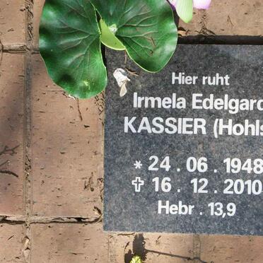 KASSIER Irmela Edelgard nee HOHLS 1948-2010