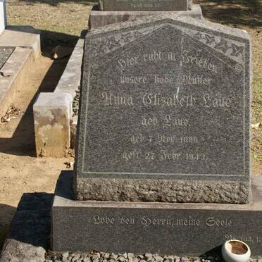 LAUE Anna Elisabeth nee LAUE 1890-1943