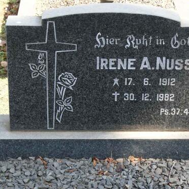 NUSS Irene A. 1912-1982