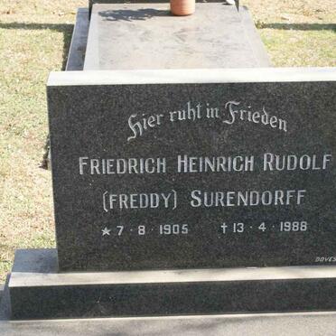 SURENDORFF Friedrich Heinrich Rudolf 1905-1988