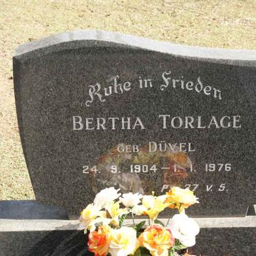 TORLAGE Bertha nee DUVEL 1904-1976