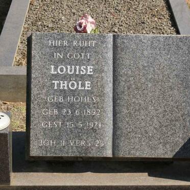 THOLE Louise nee HOHLS 1892-1971