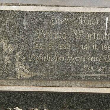 WORTMANN Bertha 1882-1967