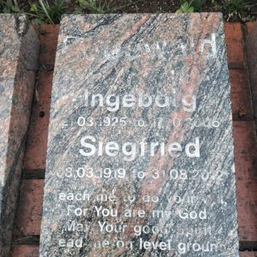 RODEWALD Siegfried 1919-2012 &amp; Ingeborg 1925-2006