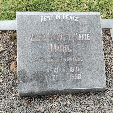 MUHL Alma Auguste Marie formerly GEVERS nee PETERS 1901-1990