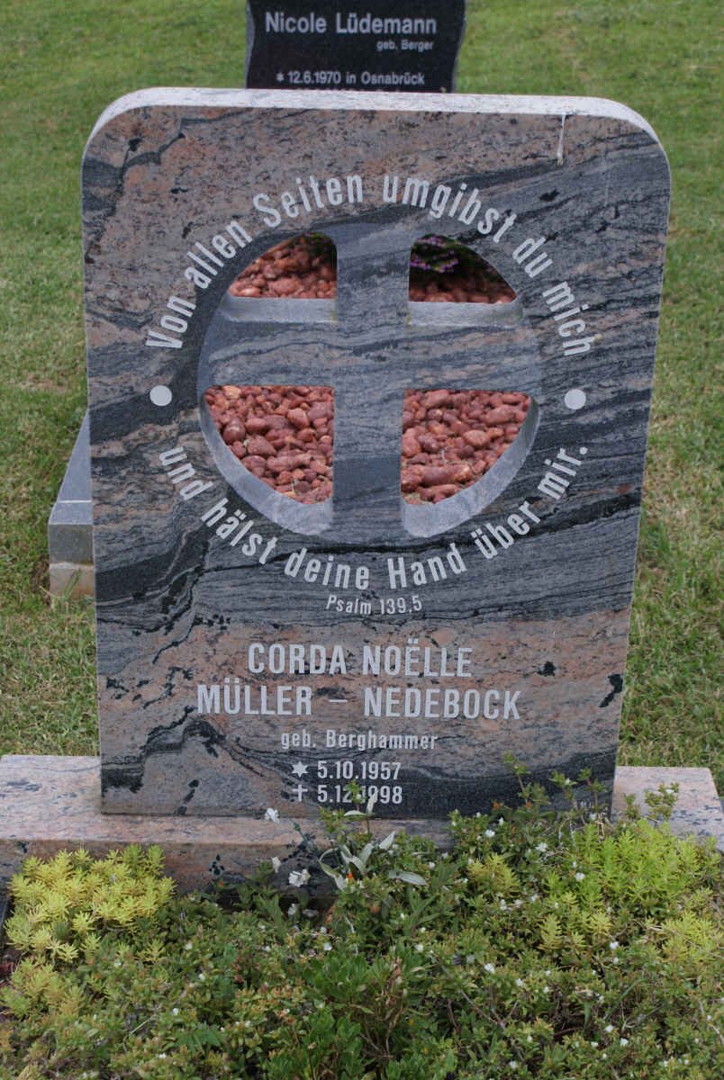 NEDEBOCK Corda Noelle, MULLER nee BERGHAMMER 1957-1998