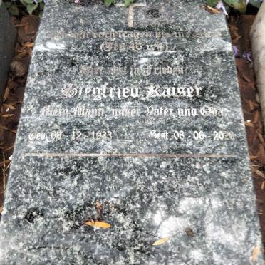 KAISER Siegfried 1933-2020