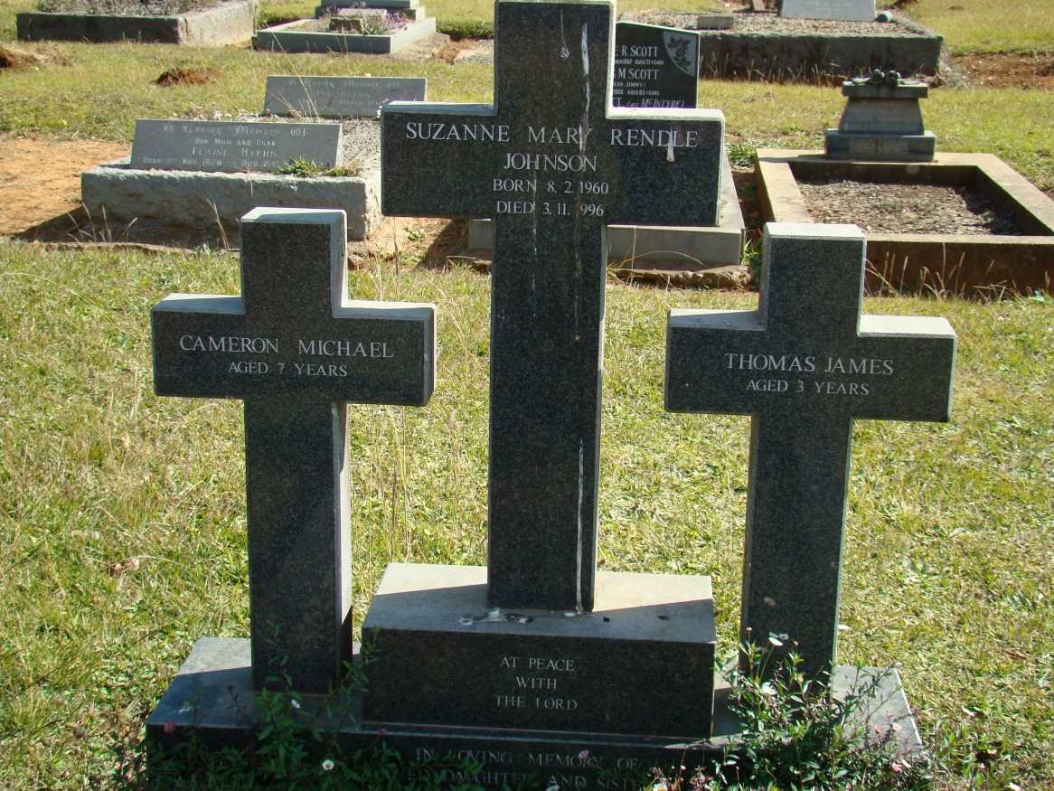 JOHNSON Suzanne Mary Rendle 1960-1996 :: JOHNSON Cameron Michael :: JOHNSON Thomas James