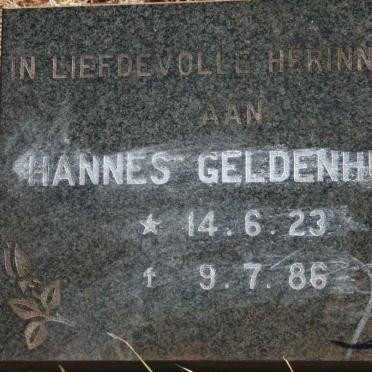 GELDENHUYS Hannes 1923-1986