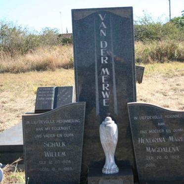 MERWE Schalk Willem, van der 1924-1983 &amp; Hendrina Maria Magdalena 1929-