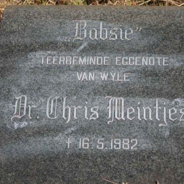 MEINTJES Chris -1982