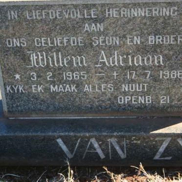 ZYL Willem Adriaan, van 1965-1986