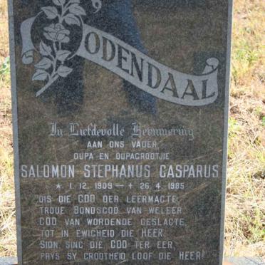 ODENDAAL Salomon Stephanus Casparus 1909-1985