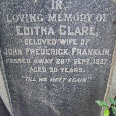 FRANKLIN Editha Clare -1937