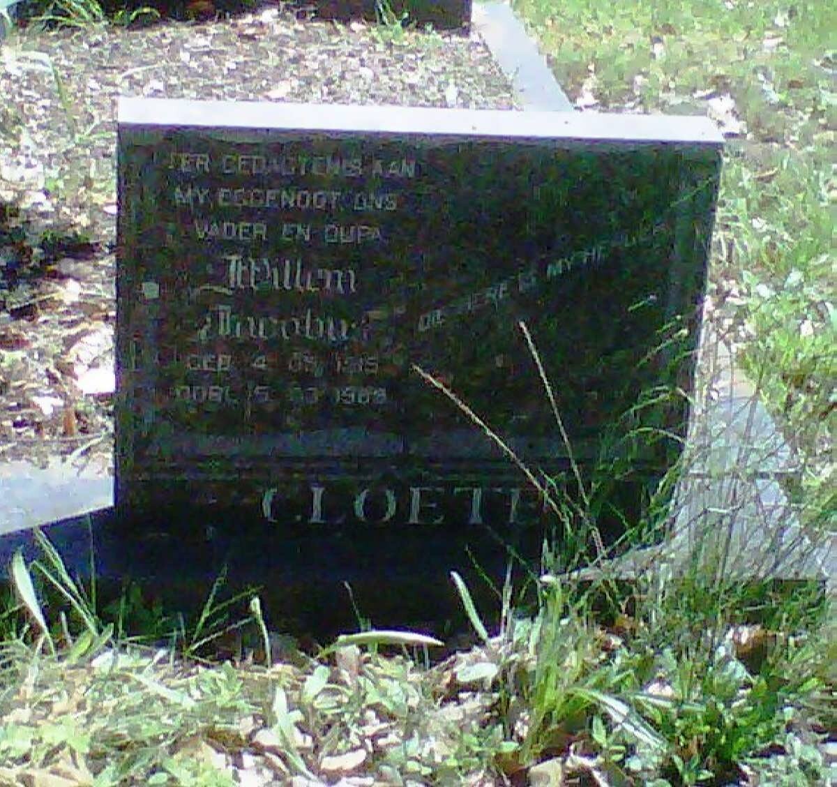 CLOETE Willem Jacobus 1915-1988