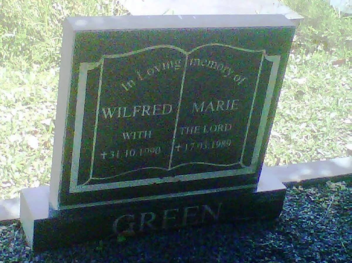 GREEN Wilfred  -1990 &amp; Marie -1998