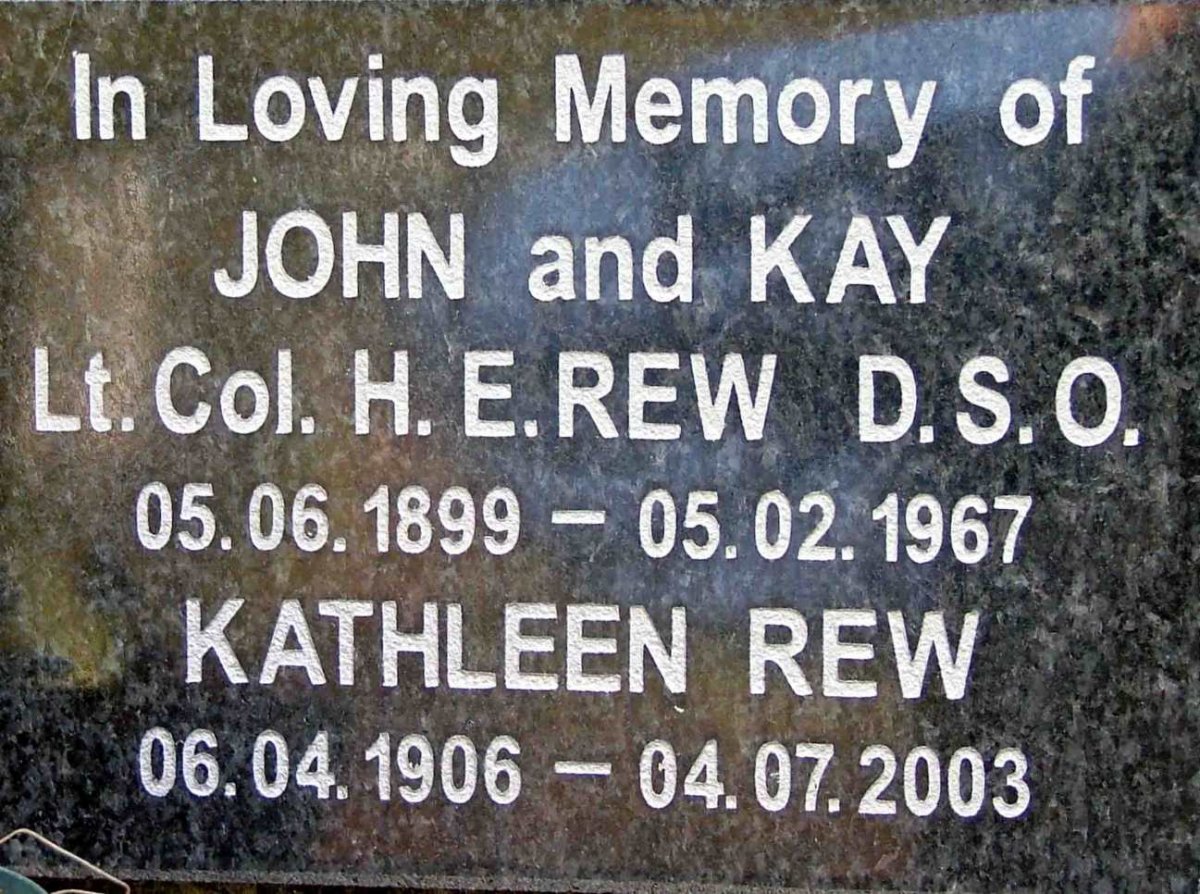 REW H.E. 1899-1967 &amp; Kathleen 1906-2003
