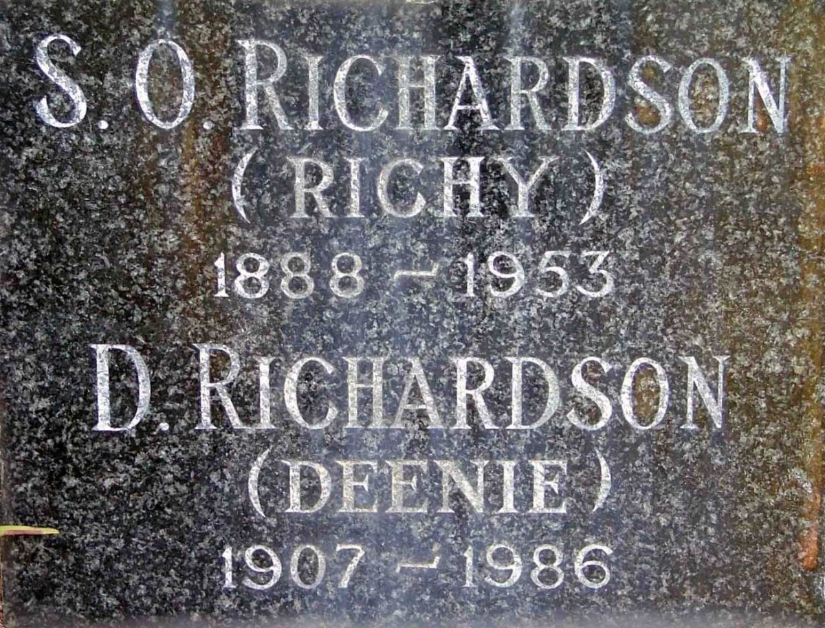 RICHARDSON S.O. 1888-1953 &amp; D. 1907-1986
