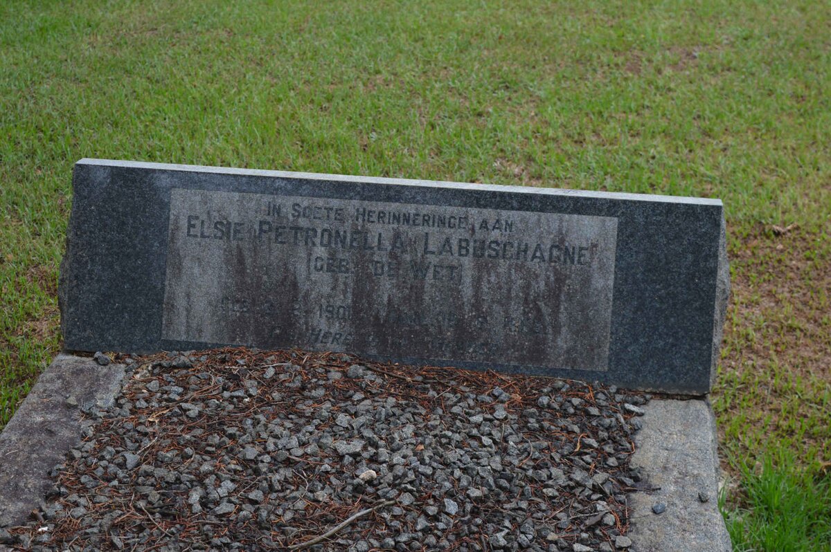 LABUSCHAGNE Elsie Petronella nee DE WET 1901-1966