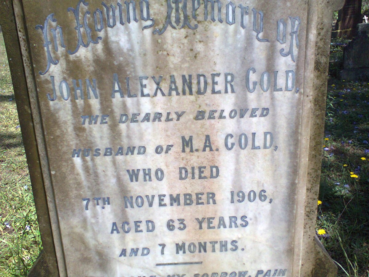 GOLD John Alexander -1906