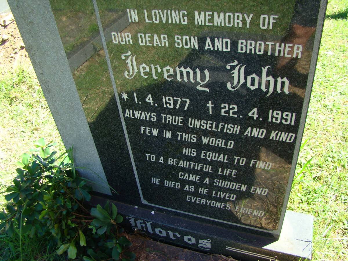 FLOROS Jeremy John 1977-1991