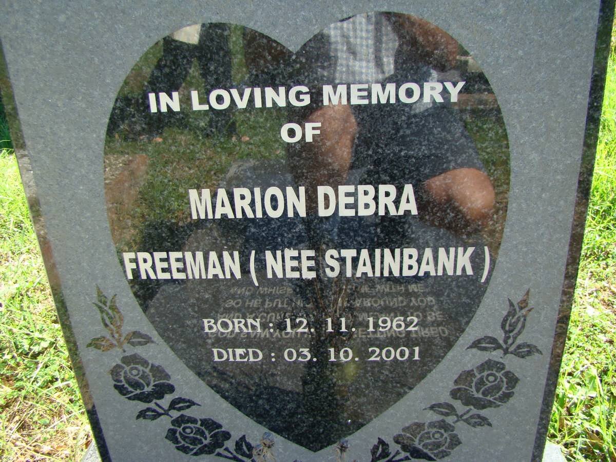 FREEMAN Marion Debra nee STAINBANK 1962-2001