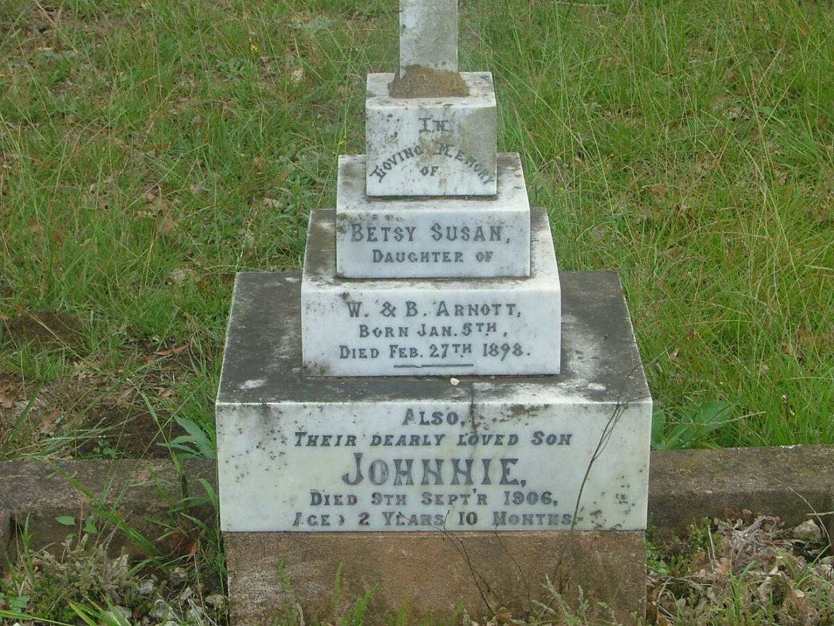 ARNOTT Betsy Susan 1898-1898 ::  ARNOTT Johnnie  -1906