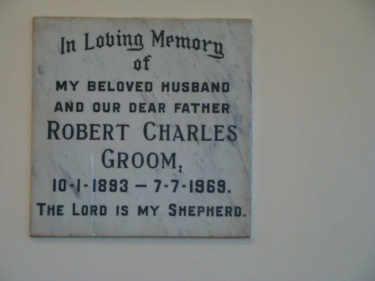 GROOM Robert Charles 1893-1969