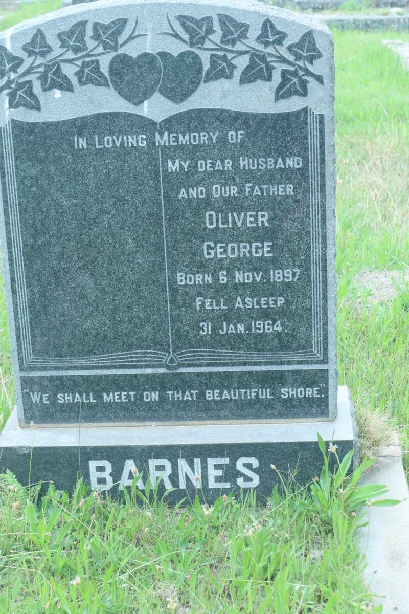 BARNES Oliver George 1897-1964