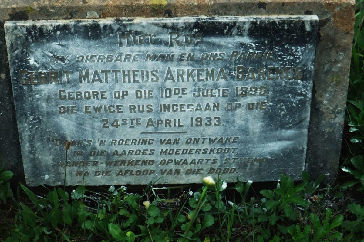 BARENDS Gerrit Mattheus Arkema 1890-1933