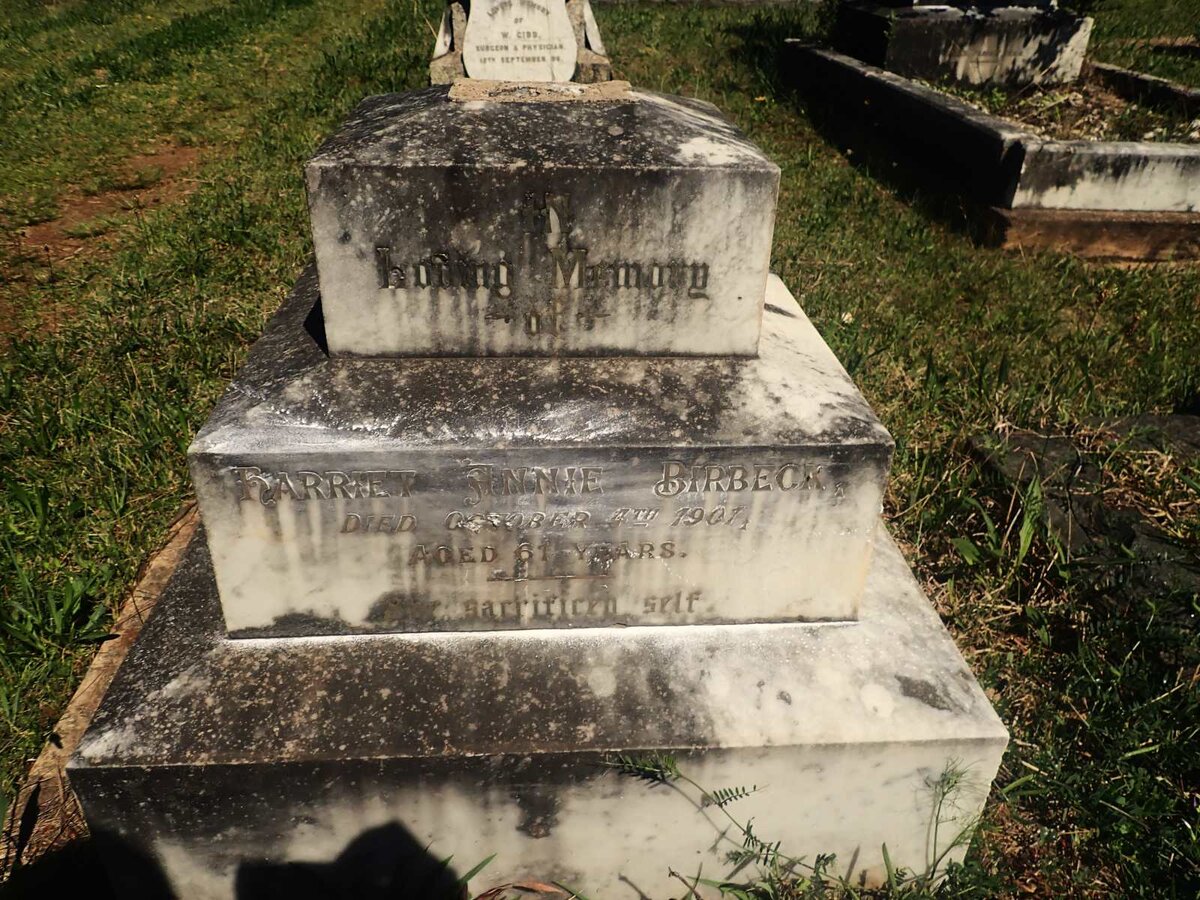 BIRBECK Harriet Annie -1907