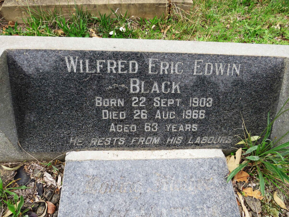BLACK Wilfred Eric Edwin 1903-1966