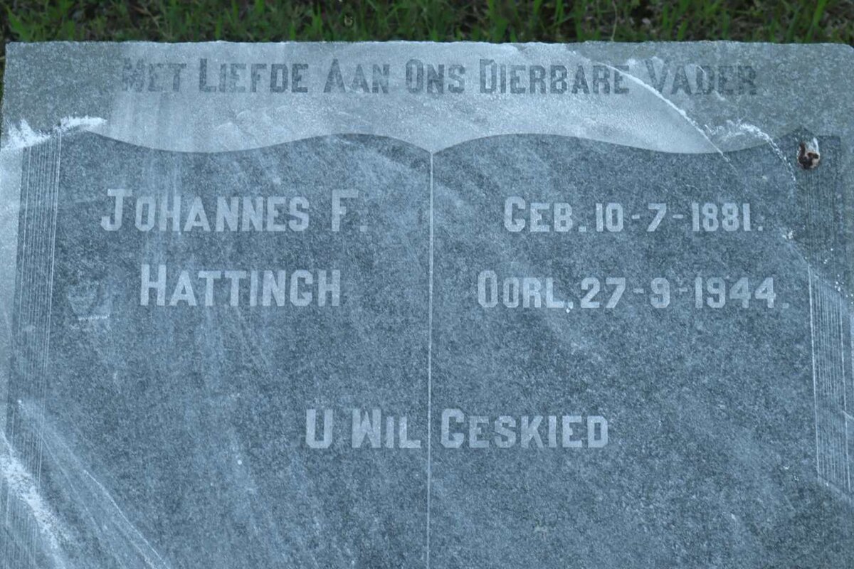HATTINGH Johannes F. 1881-1944