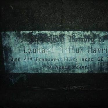 HARRIS Leonard Arthur -1932